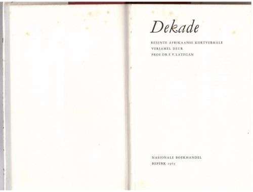 Dekade -- F.V. Lategan [Samesteller]