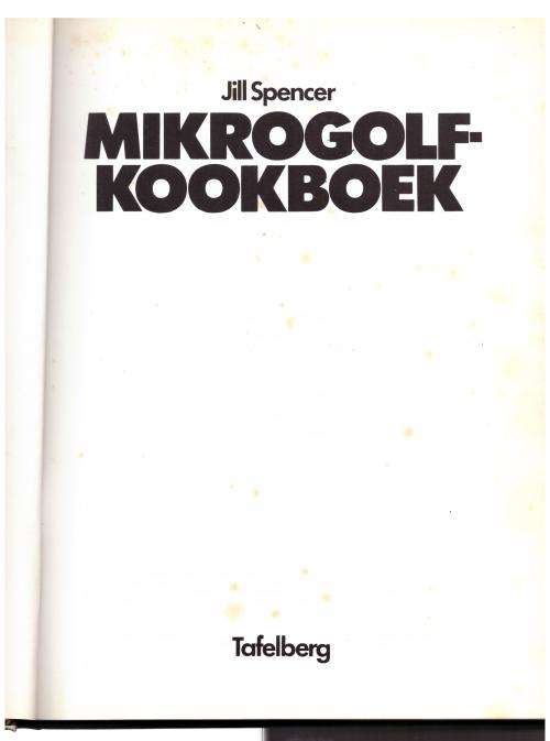 Mikrogolf-kookboek -- Jill Spencer