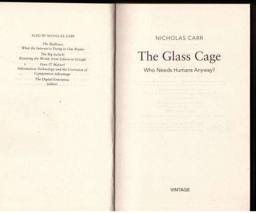 The Glass Cage -- Nicholas Carr