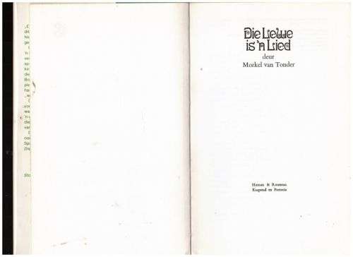 Die Lewe is `n Lied -- Morkel van Tonder