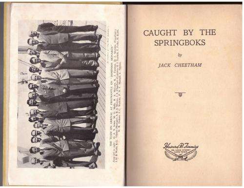 Caught By The Springboks: An Account of the SA Cricket Tour-- Jack Cheetham **SIGNED**