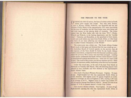 Caught By The Springboks: An Account of the SA Cricket Tour-- Jack Cheetham **SIGNED**