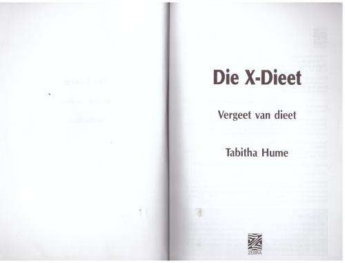 Die X Dieet -- Tabitha Hume