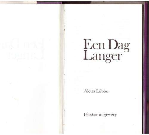 Een dag langer -- Aletta Lübbe