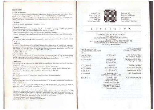 Literator, Vol. 11, No. 1, April 1990