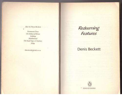 Redeeming Features -- Denis Beckett * SIGNED *