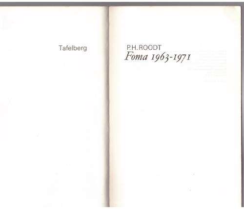 Foma 1963-1971  P. H. Roodt