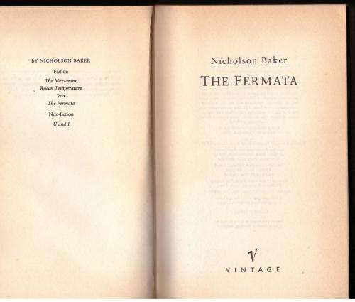 The Fermata -- Nicholson Baker