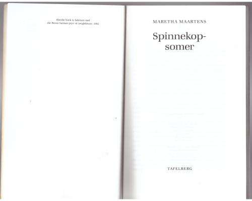 Spinnekopsomer -- Maretha Maartens
