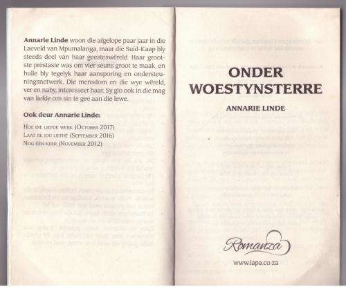Onder Woestynsterre -- Annarie Linde