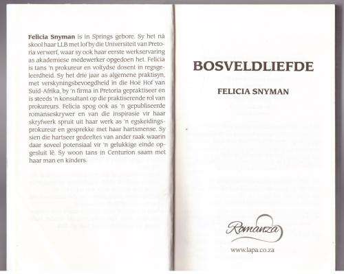 Bosveldliefde -- Felicia Snyman
