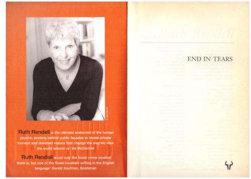 End in Tears  --  Ruth Rendell