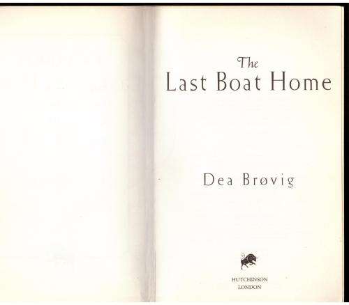 The Last Boat Home -- Dea Brøvig