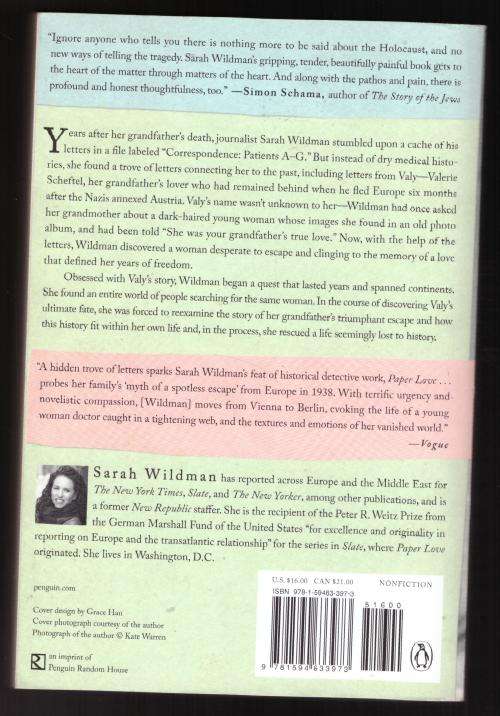 Paper Love: Searching for the Girl My Grandfather Left Behind -- Sarah Wildman
