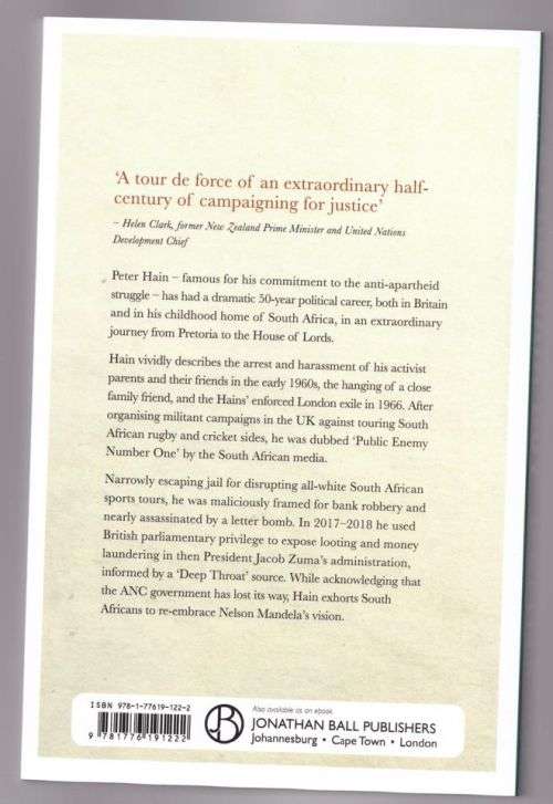 A Pretoria Boy: The Story of South Africas Public Enemy Number One  --  Peter Hain