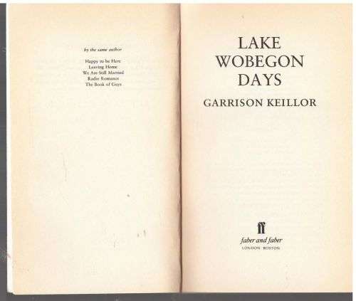Lake Wobegon Days -- Garrison Keillor