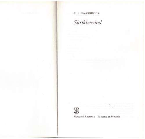 Skrikbewind  --  P. J. Haasbroek