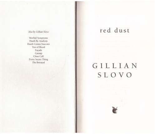 Red Dust  --  Gillian Slovo