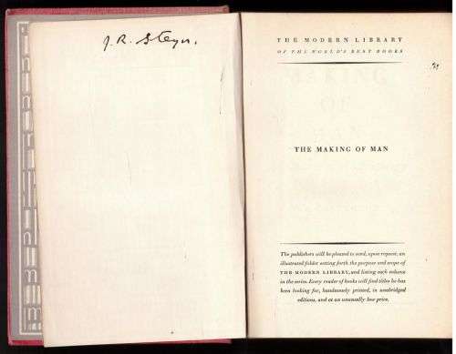 Making of man: an outline of anthropology -- V. F Calverton [Editor]