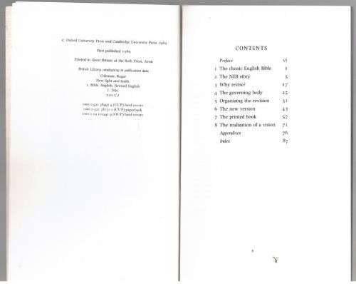 New Light and Truth: The Making of the Revised English Bible -- Roger Coleman