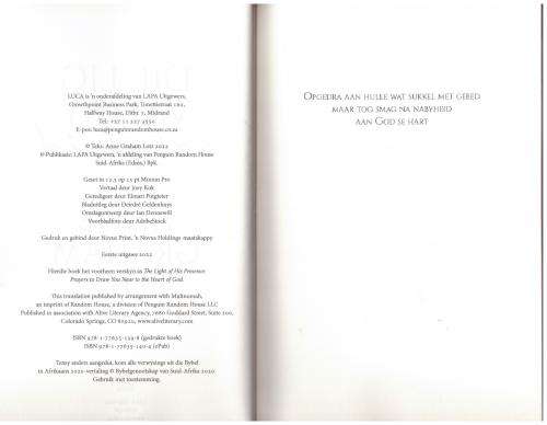 Die Lig van Sy nabyheid  --  Anne Graham Lotz