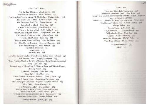 Vintage Tales: An Anthology of Wine and Other Intoxications  --  Cyril Ray [Editor]