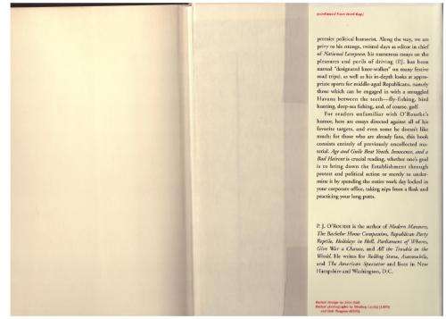 Age and Guile Beat Youth, Innocence, and a Bad Haircut: Twenty-five Years of P.J. O`Rourke