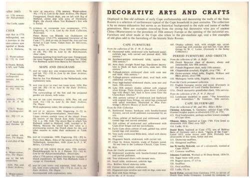 Historical Exhibition of Arts: The Castle, Cape Town : Van Riebeeck Festival, 1952