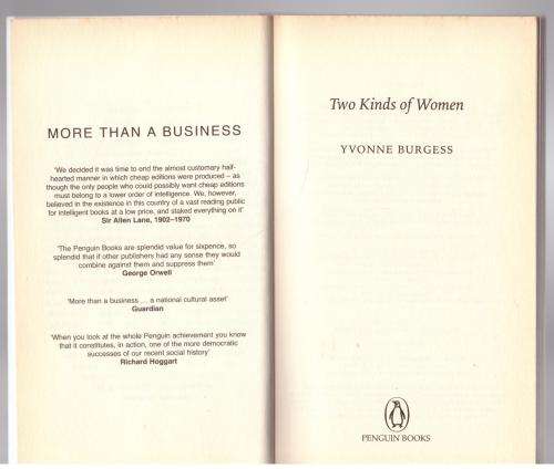 Two Kinds of Women  --  Yvonne Burgess