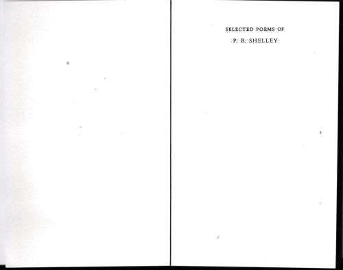 Selected Poems of P. B. Shelley - John Holloway [Editor]