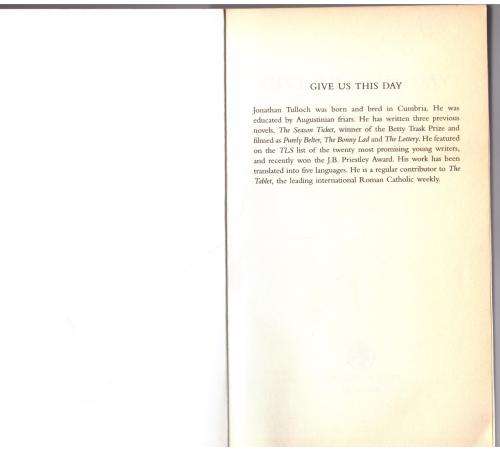 Give Us This Day  --  Jonathan Tulloch