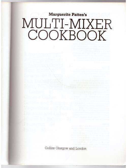 Marguerite Patten`s Multi-mixer Cookbook
