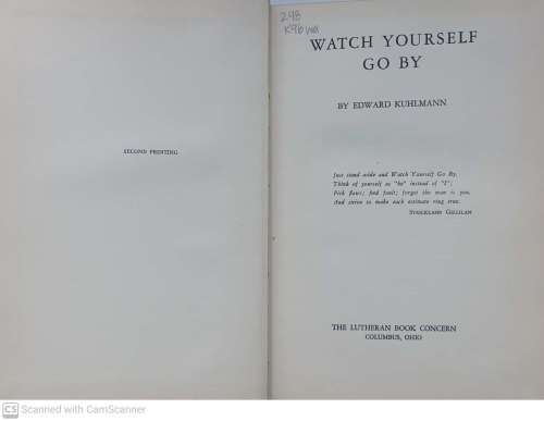 Watch Yourself Go By --  Edward Kuhlmann