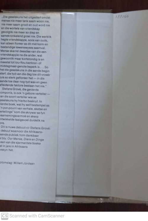 Oor Mense, Diere en Dinge --  Stefans Grové