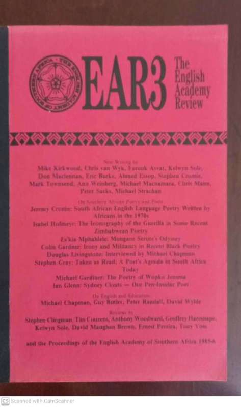 EAR3 : The English Academy Review Vol 3, 1985  -- Martin Orkin (Ed)