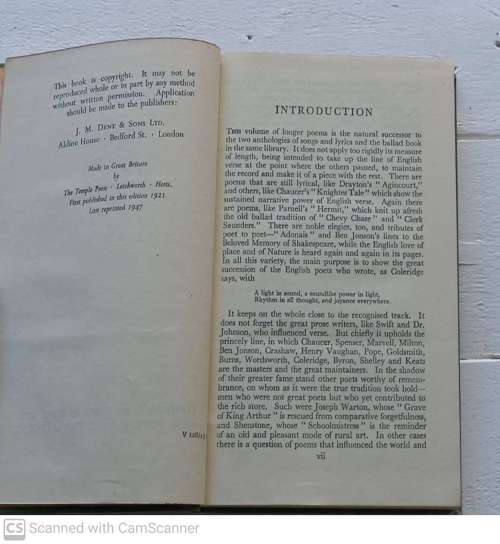 The Golden Treasury of Longer Poems -- Ernest Rhys (Ed.)