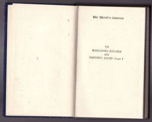 Marlowe`s Tragical history of Doctor Faustus & Goethe`s Faust, part 1  --  Christopher Marlowe