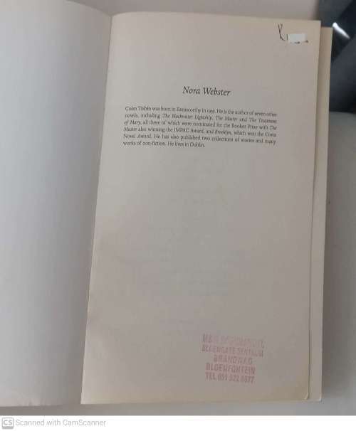 Nora Webster: A Novel  --  Colm Tóibín