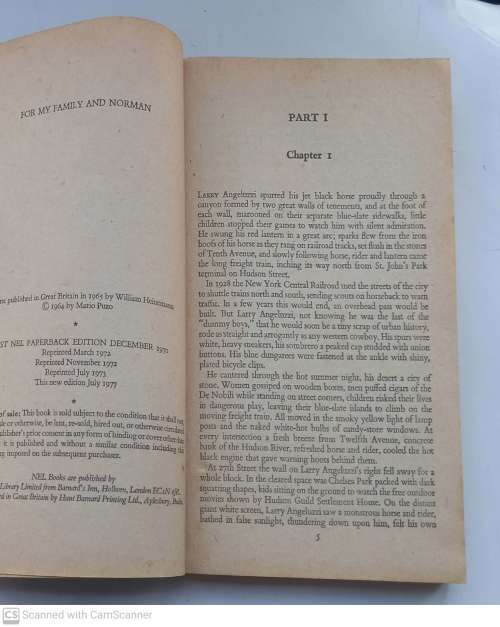 The Fortunate Pilgrim: A Novel --  Mario Puzo
