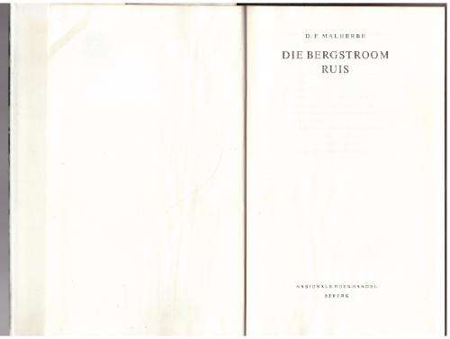 Die Bergstroom Ruis -- D. F. Malherbe
