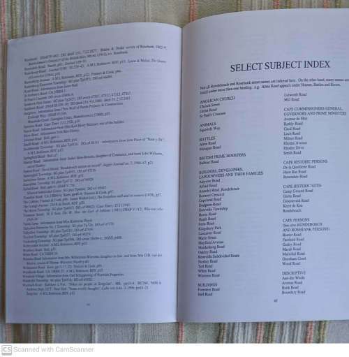 Rondebosch and Rosebank Street Names --  Peter Hart  **SIGNED**