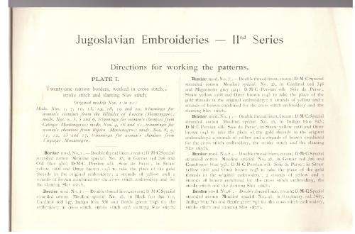 D. M. C. Library: Jugoslavian Embroideries, 2nd Series