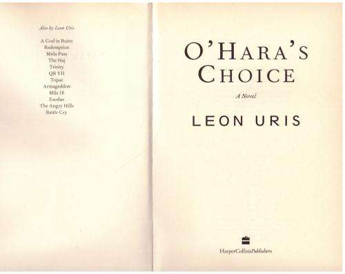 O`Hara`s Choice --   Leon Uris