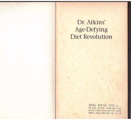 Dr. Atkins` Age-defying Diet Revolution --  Robert C. Atkins