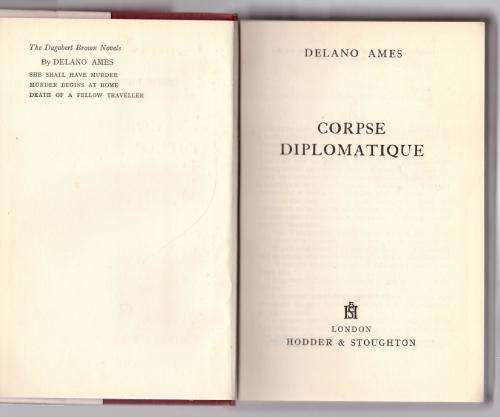 Corpse Diplomatique: A Jane and Dagobert Brown Mystery  -- Delano Ames