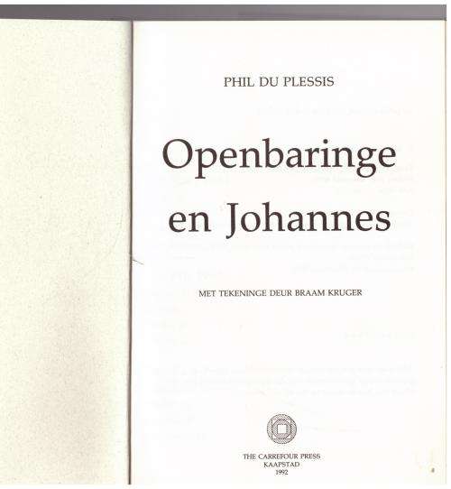 Openbaringe en Johannes  --  Tinus van Niekerk