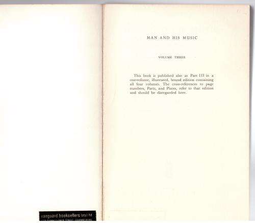 Man and His Music: The Story of Musical Experience in the West  --  Wilfrid Mellers