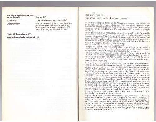 Tydskrif vir Letterkunde, November 1982  --  Elize Botha [Red.]