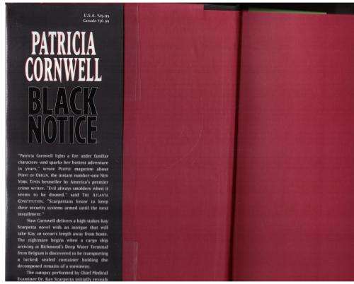 Black Notice   --  Patricia Cornwell
