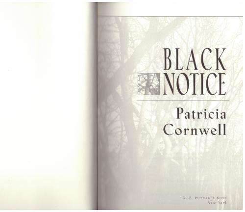 Black Notice   --  Patricia Cornwell